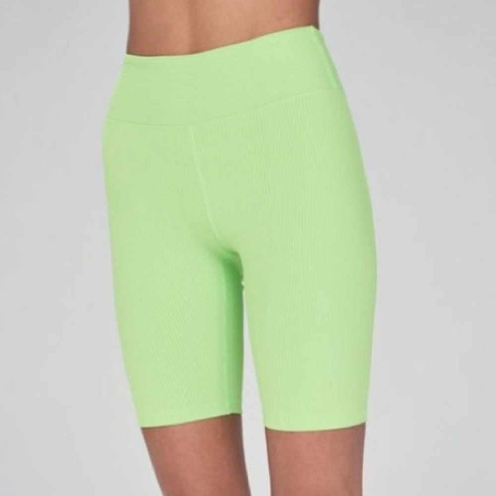 Year of Ours Neon Green Biker Shorts Sz S